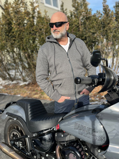 SALE Protective Fleece Unisex Hoodie - Gray Heather with Pads