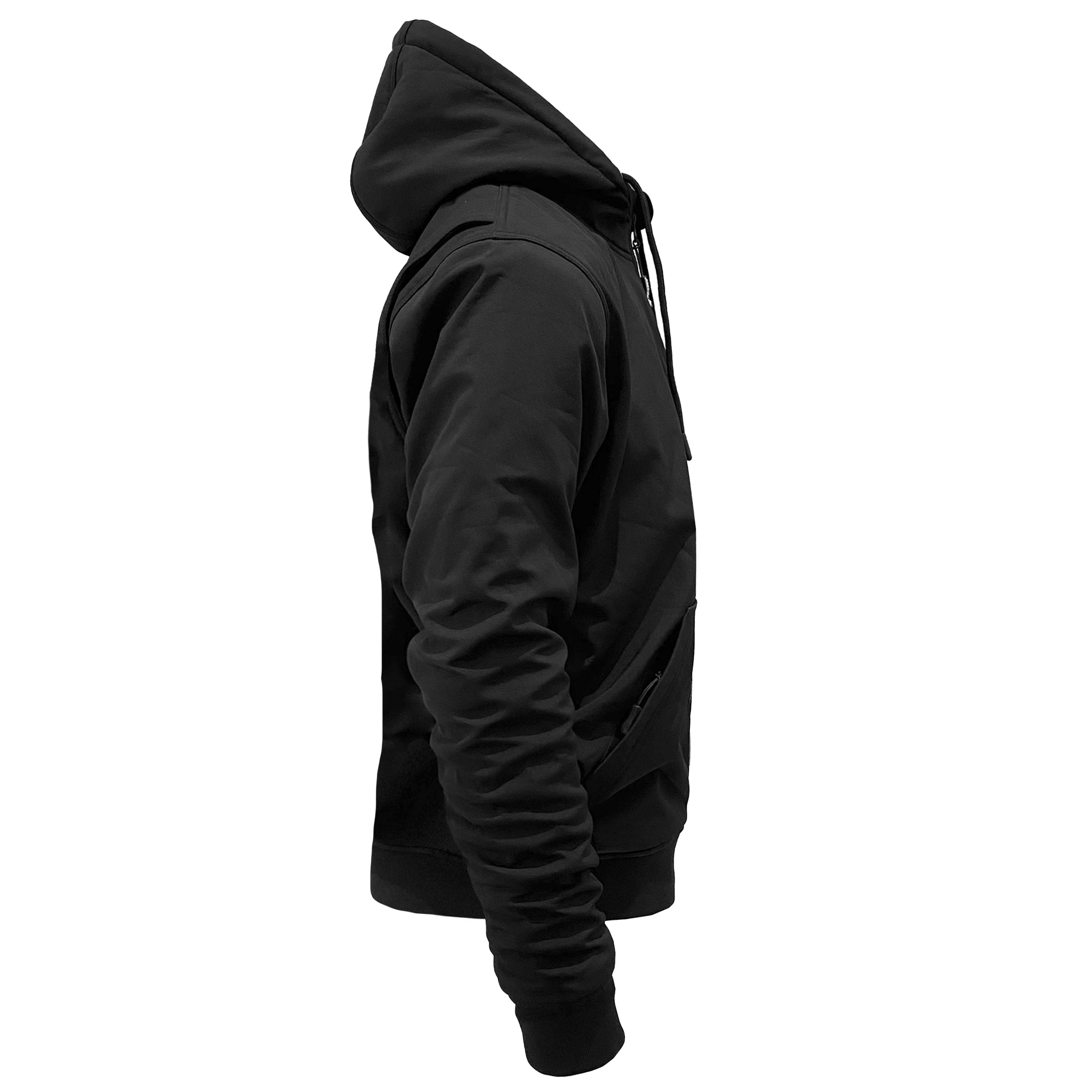 Special Collection Protective SoftShell Unisex Hoodie - Black Matte with Pads