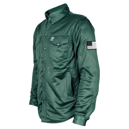 Ultra Protective Shirt - Dark Green Solid with Pads