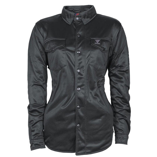 SALE Ultra Protective Shirt for Women - Black Solid with Pads