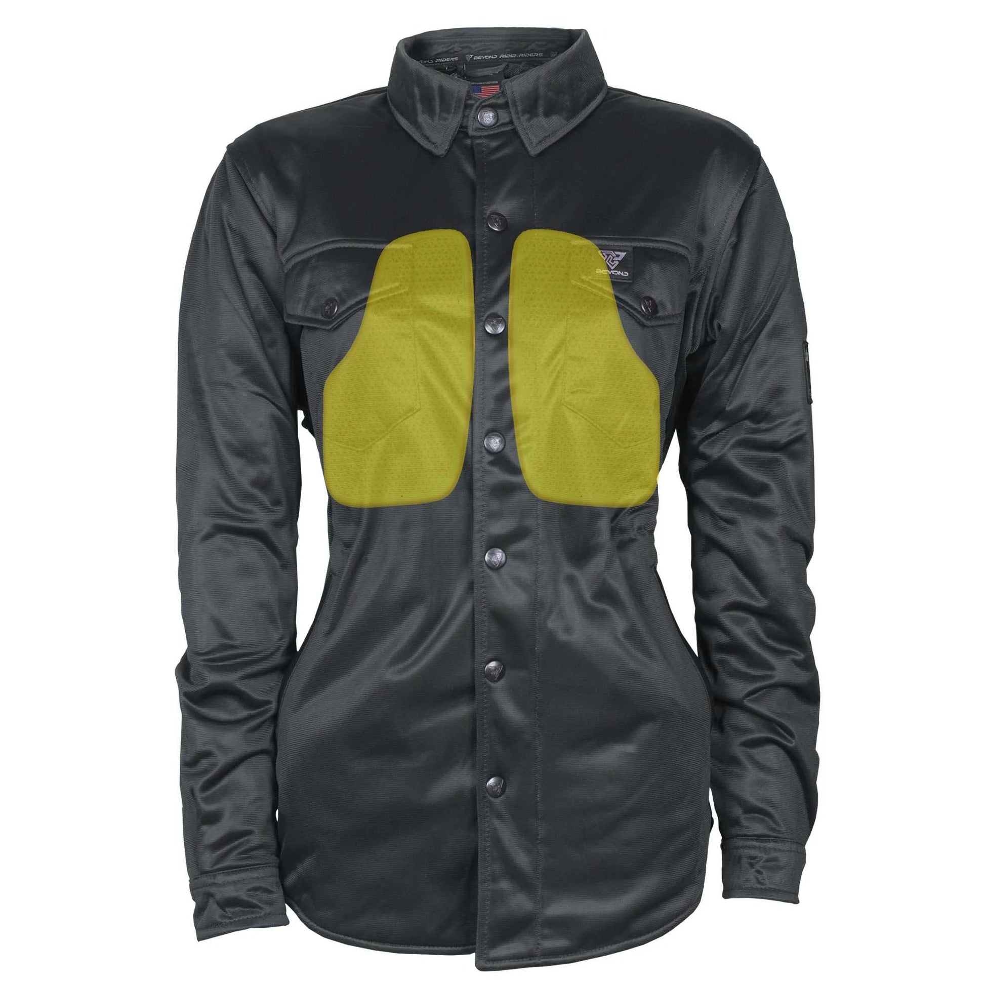 ultra-shirt-for-women-black-solid-front-side-with-chest-pads