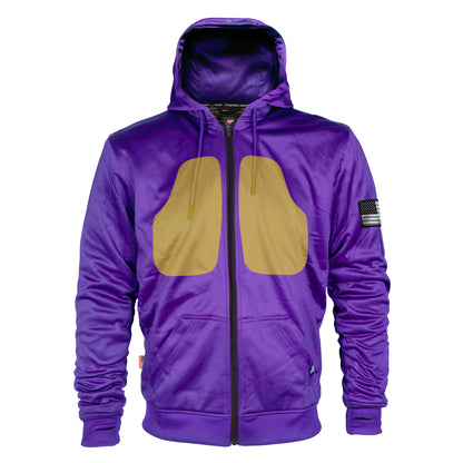 Purple Solid Ultra Protective Hoodie with Pads