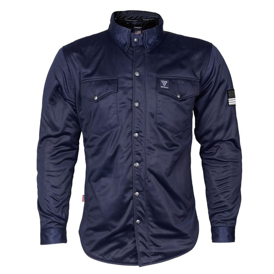 Ultra Protective Shirt - Navy Blue Solid with Pads
