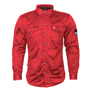 Ultra Protective Shirt - Red Solid with Pads