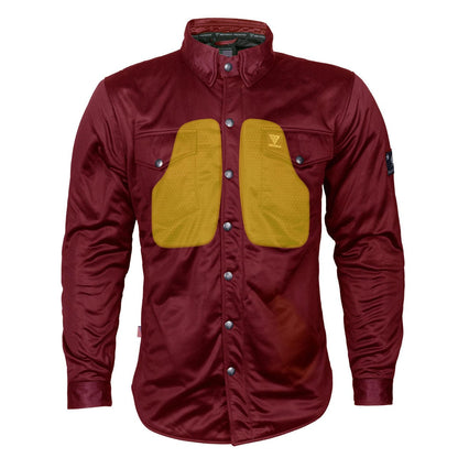 SALE Ultra Protective Shirt - Red Maroon Solid with Pads
