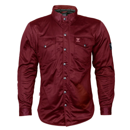 Ultra-Shirt-For-Men-Red-Maroon-Solid-Front-Side