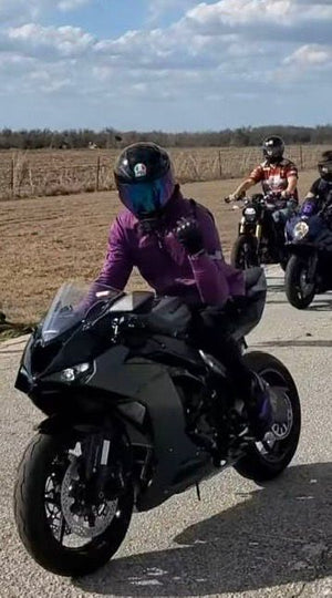 Purple Solid Ultra Protective Hoodie with Pads