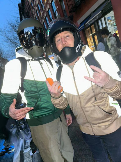 Ultra Reflective Hoodie Dark Green Eclipse with Pads