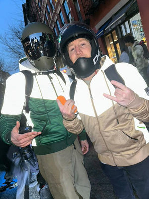 Ultra Reflective Hoodie Dark Green Eclipse with Pads