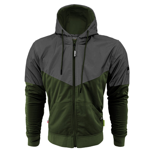 Ultra Reflective Hoodie Army Green Nebula with Pads