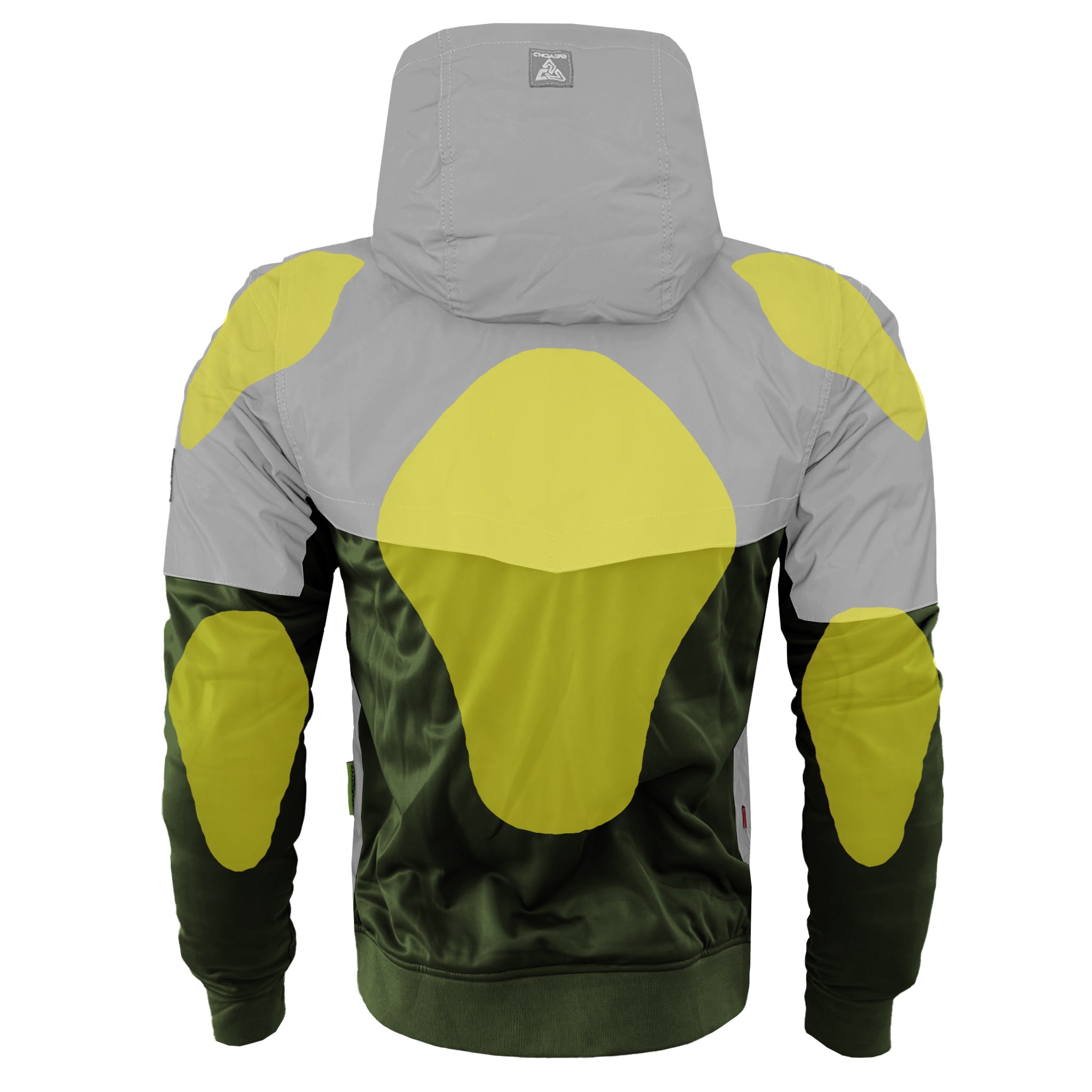Ultra Reflective Hoodie Army Green Eclipse with Pads