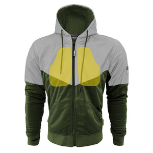 Ultra Reflective Hoodie Army Green Eclipse with Pads