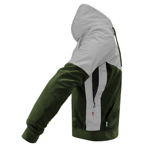 Ultra Reflective Hoodie Army Green Eclipse with Pads