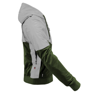 Ultra Reflective Hoodie Army Green Eclipse with Pads
