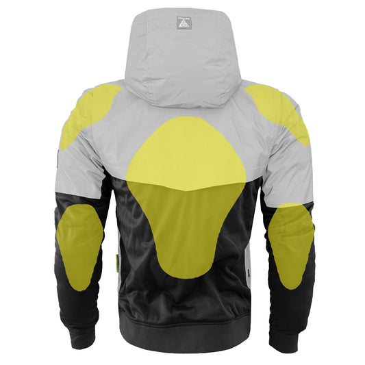 Ultra Reflective Hoodie "Alloy Eclipse" - Black and Silver with Pads