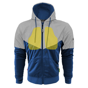 Ultra Reflective Hoodie Blue Eclipse with Pads