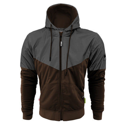 Ultra Reflective Hoodie Brown Nebula with Pads