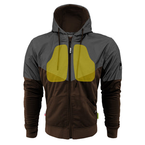 Ultra Reflective Hoodie Brown Nebula with Pads