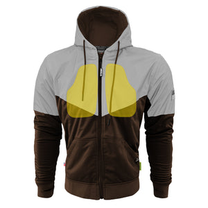 Ultra Reflective Hoodie Brown Eclipse with Pads