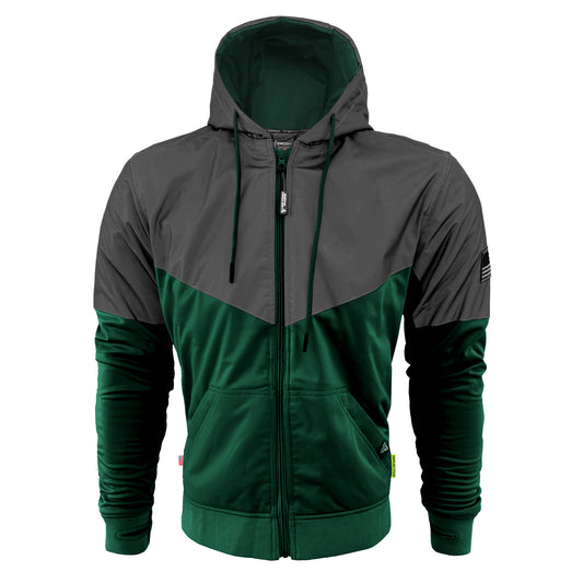Ultra Reflective Hoodie Dark Green Nebula with Pads