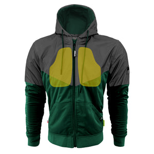 Ultra Reflective Hoodie Dark Green Nebula with Pads
