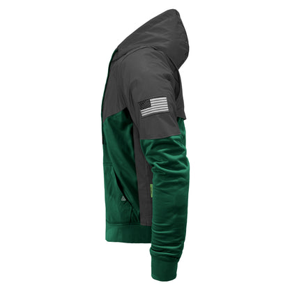 Ultra Reflective Hoodie Dark Green Nebula with Pads