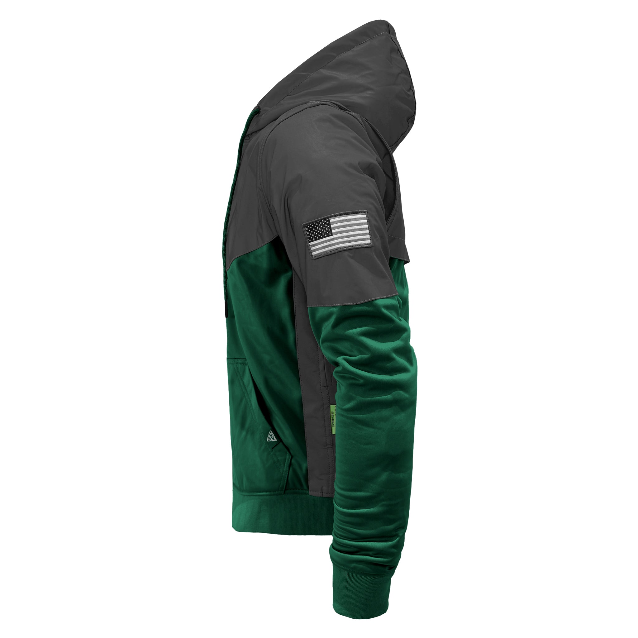 Ultra Reflective Hoodie Dark Green Nebula with Pads
