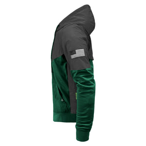 Ultra Reflective Hoodie Dark Green Nebula with Pads