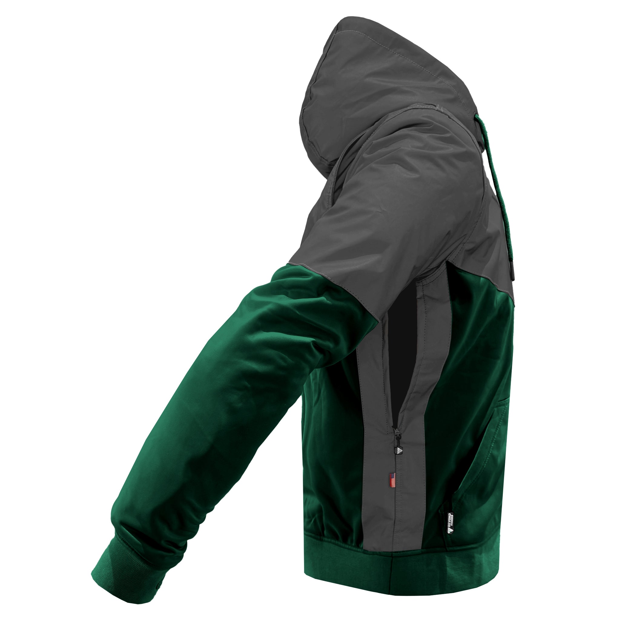 Ultra Reflective Hoodie Dark Green Nebula with Pads