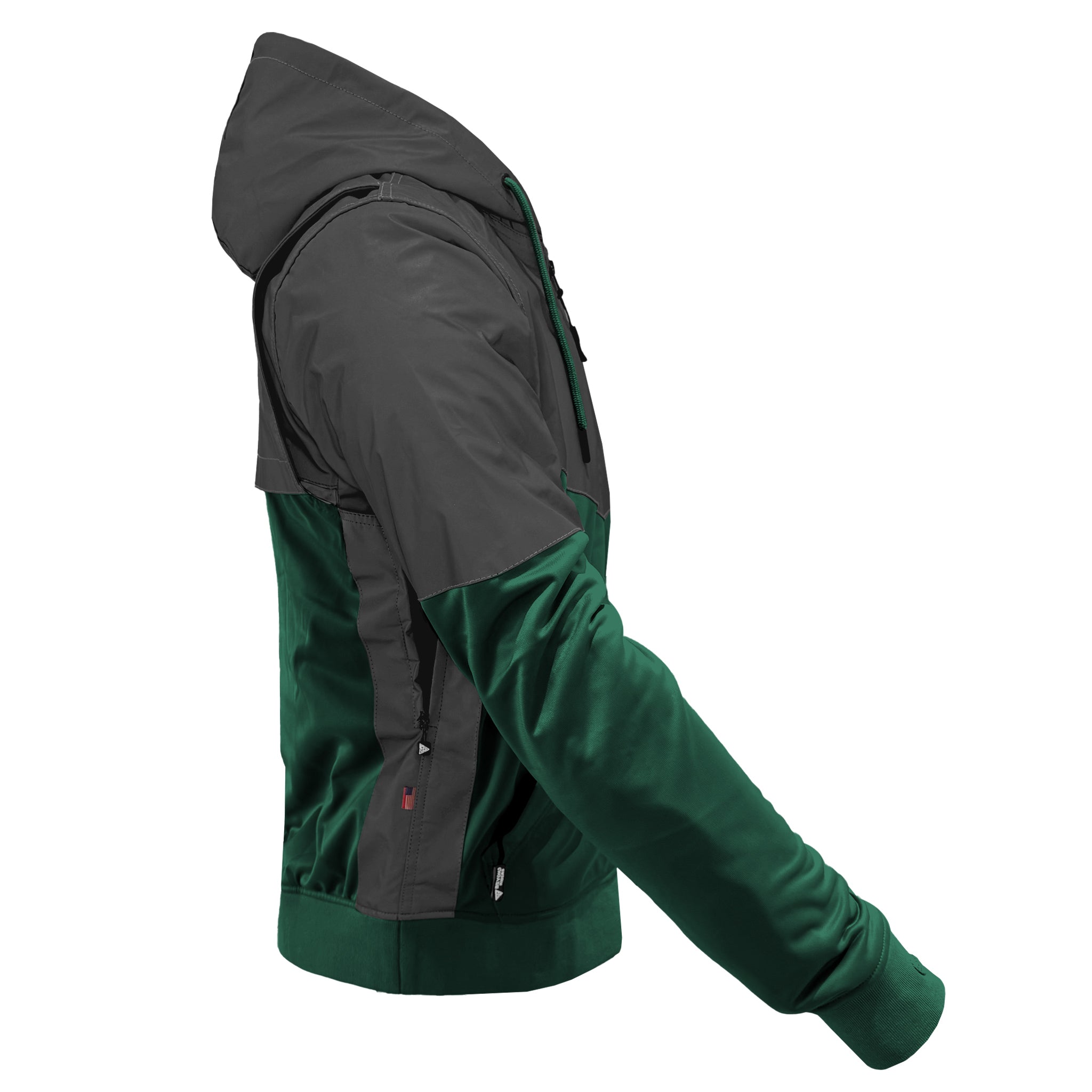 Ultra Reflective Hoodie Dark Green Nebula with Pads