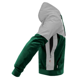 Ultra Reflective Hoodie Dark Green Eclipse with Pads