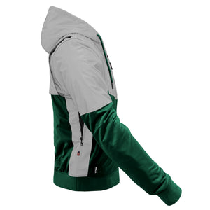 Ultra Reflective Hoodie Dark Green Eclipse with Pads