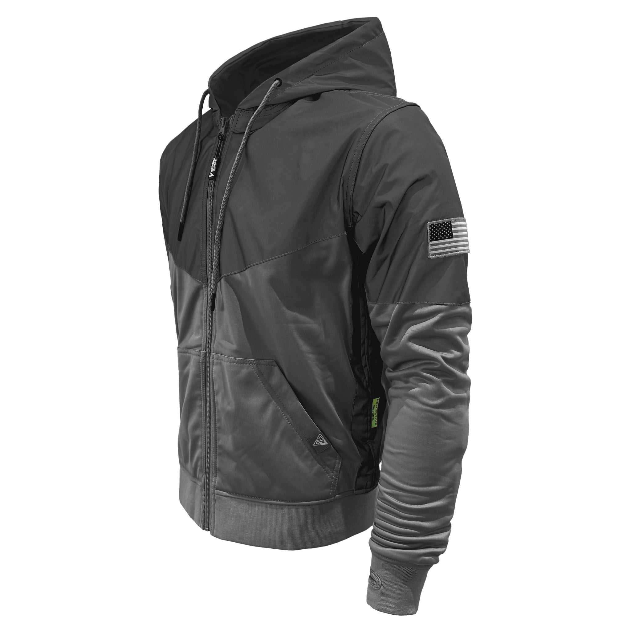 Ultra Reflective Hoodie Dark Grey Nebula with Pads