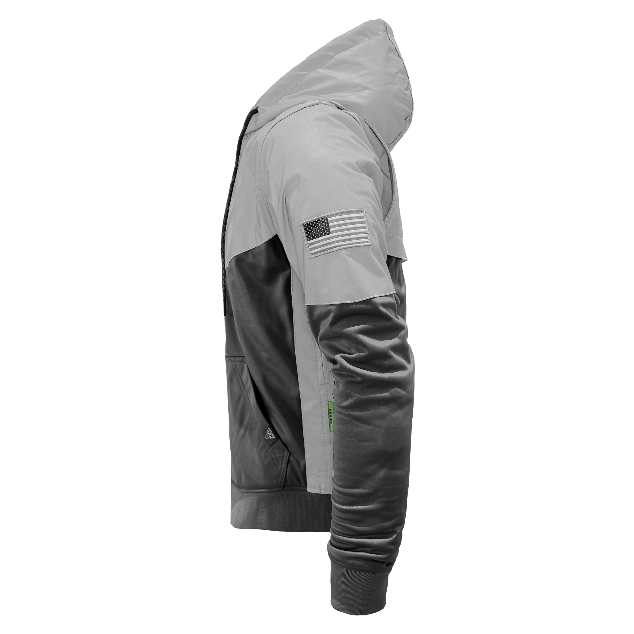 Ultra Reflective Hoodie Dark Grey Eclipse with Pads – Beyond Riders