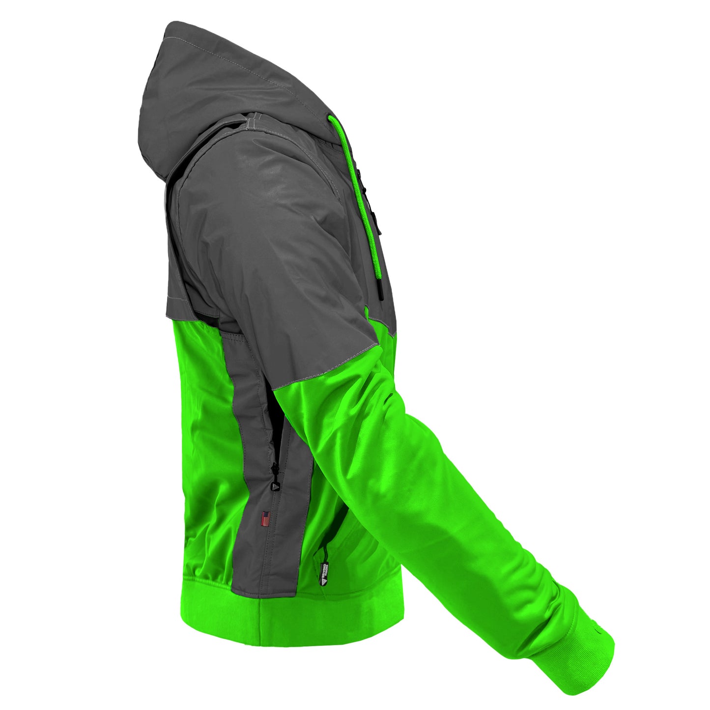 Ultra Reflective Hoodie Green Nebula with Pads