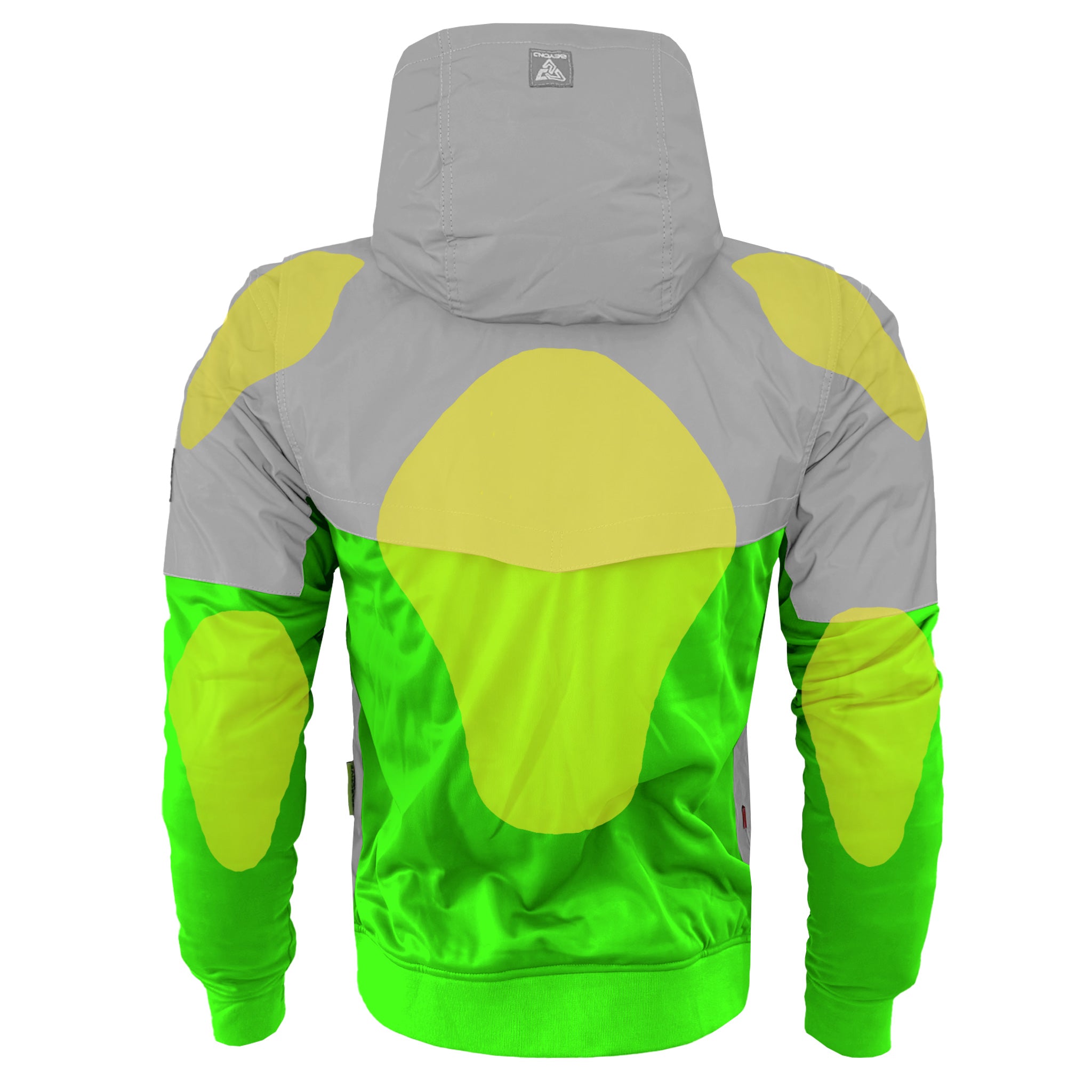 Ultra Reflective Hoodie Green Eclipse with Pads