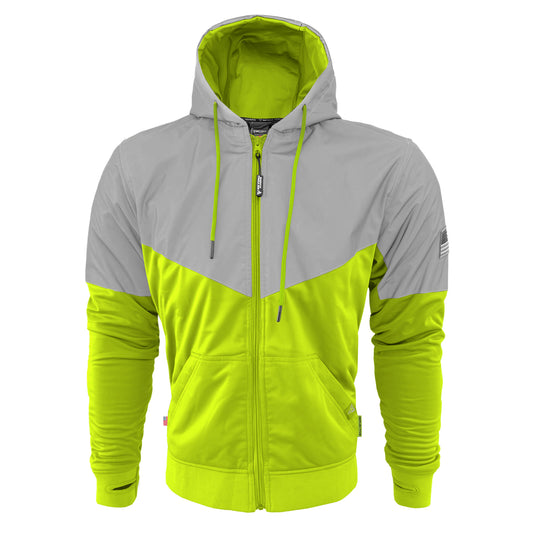 Ultra Reflective Hoodie Hi Vis Green Eclipse with Pads