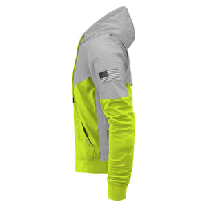 Ultra Reflective Hoodie Hi Vis Green Eclipse with Pads