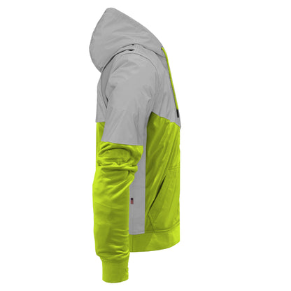 Ultra Reflective Hoodie Hi Vis Green Eclipse with Pads