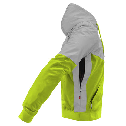 Ultra Reflective Hoodie Hi Vis Green Eclipse with Pads