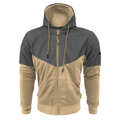 Ultra Reflective Hoodie Khaki Nebula with Pads