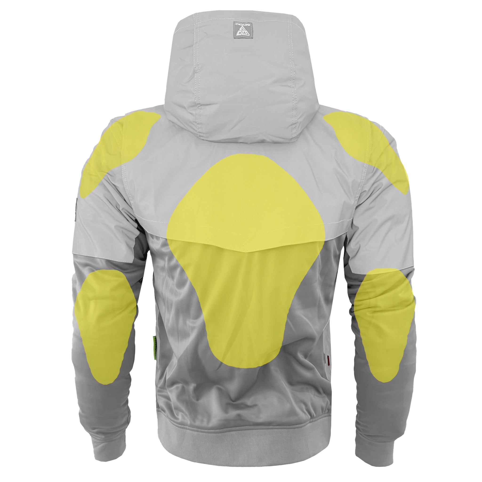 Ultra Reflective Hoodie "Twilight Titanium" - Light Gray and Silver with Pads