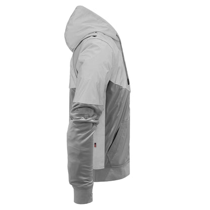 Ultra Reflective Hoodie "Twilight Titanium" - Light Gray and Silver with Pads