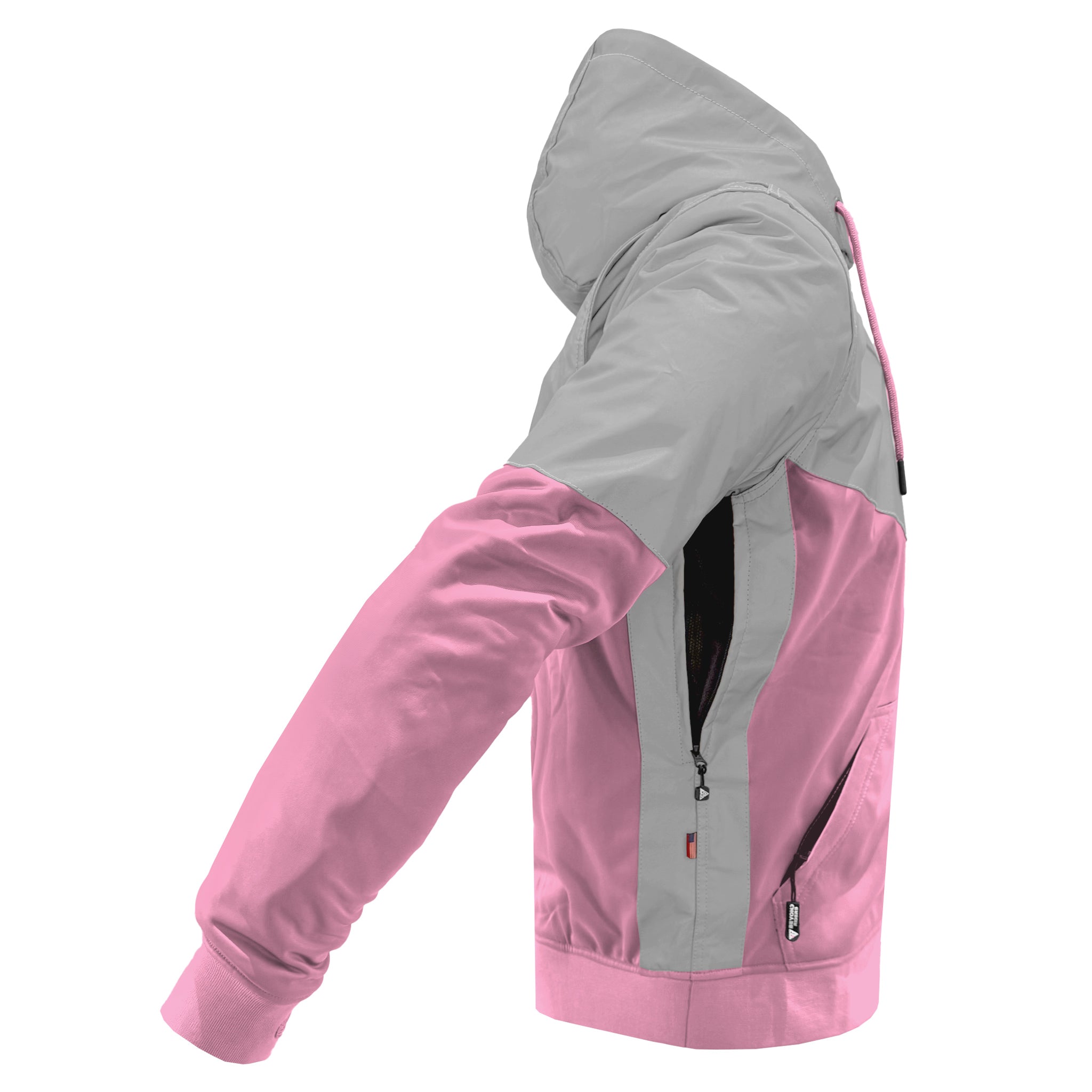 Ultra Reflective Hoodie Light Pink Eclipse with Pads