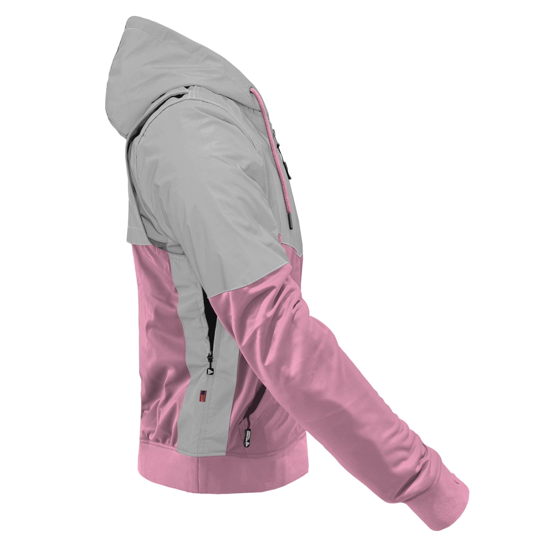 Ultra Reflective Hoodie Light Pink Eclipse with Pads