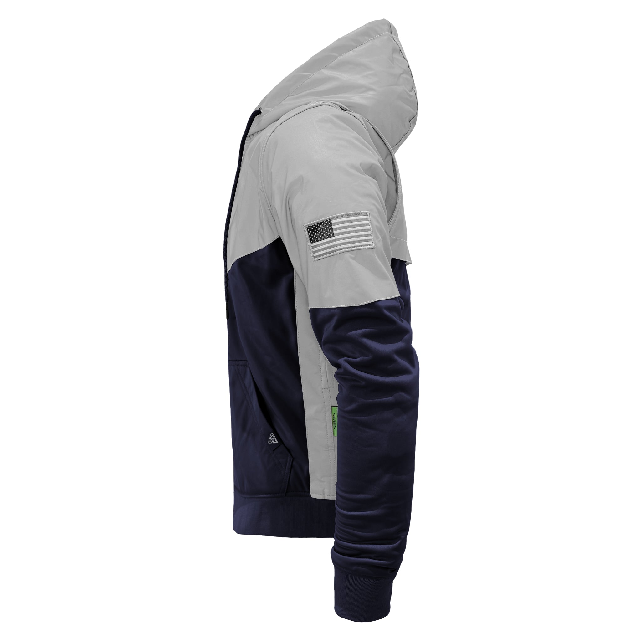 Ultra Reflective Hoodie Navy Blue Eclipse with Pads