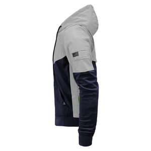 Ultra Reflective Hoodie Navy Blue Eclipse with Pads