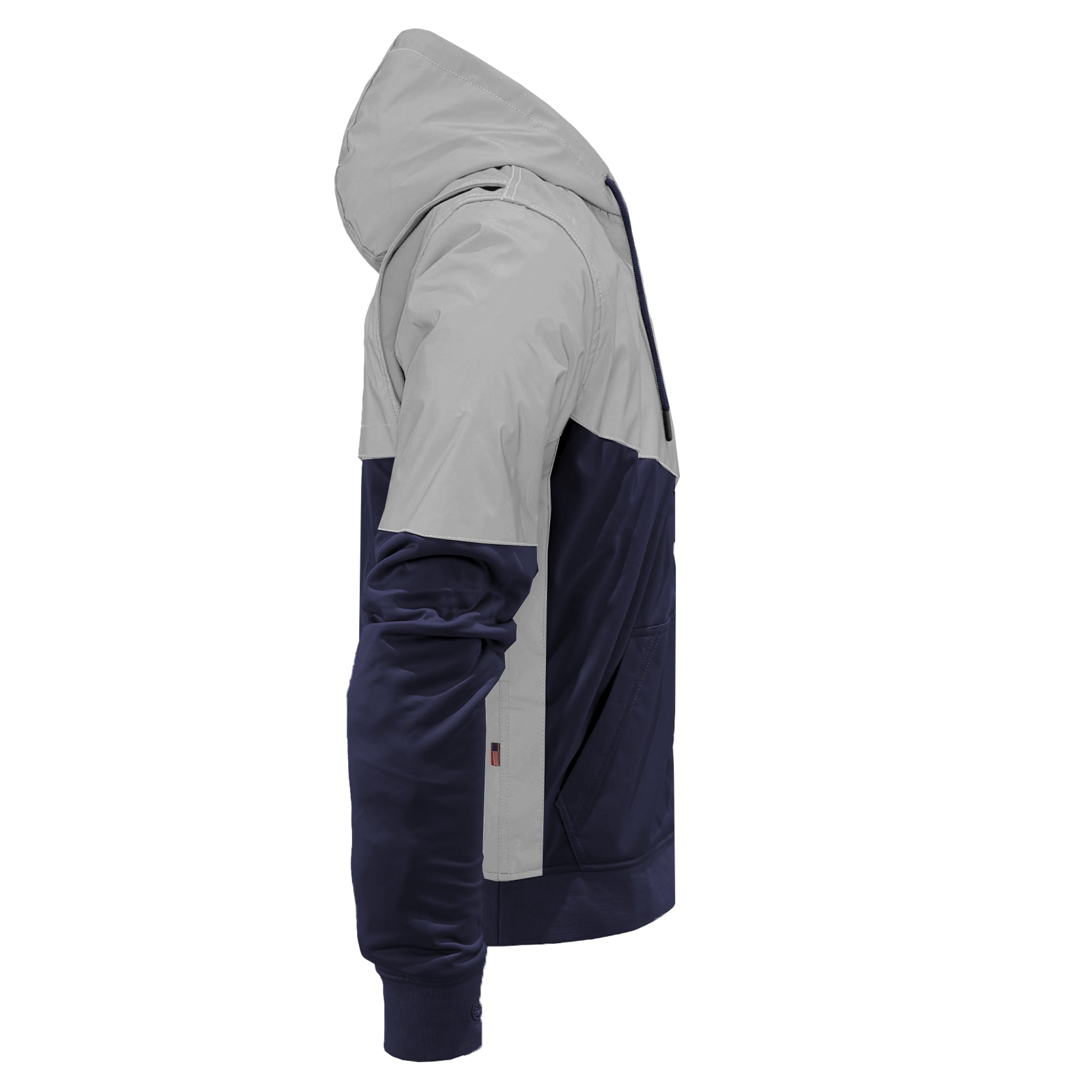 Ultra Reflective Hoodie Navy Blue Eclipse with Pads