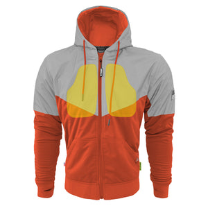 Ultra Reflective Hoodie Orange Eclipse with Pads