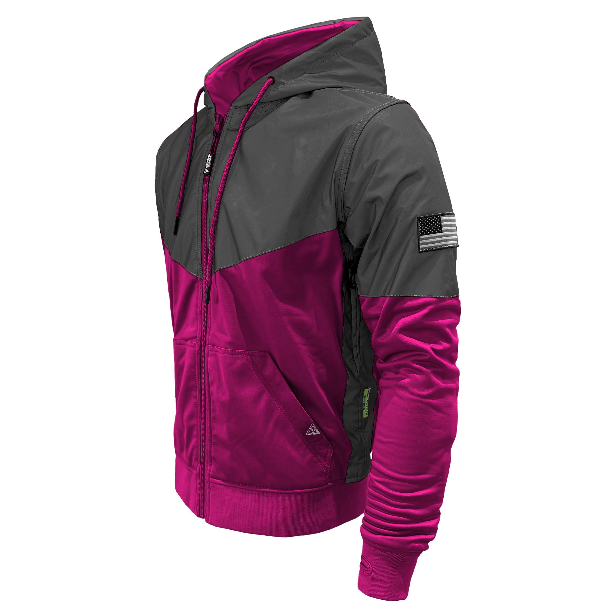 Ultra Reflective Hoodie Pink Nebula with Pads